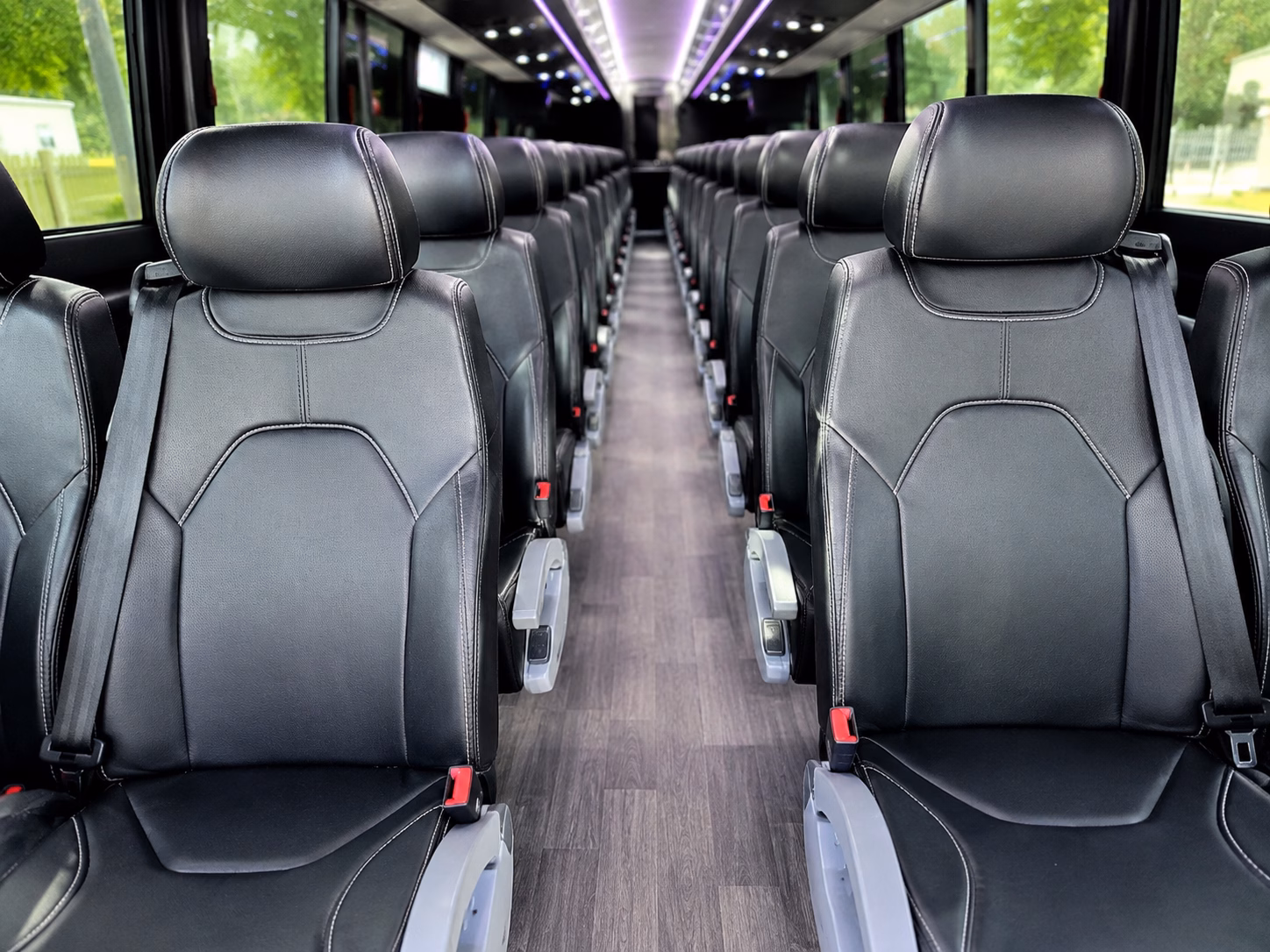 56 passenger charter bus interior