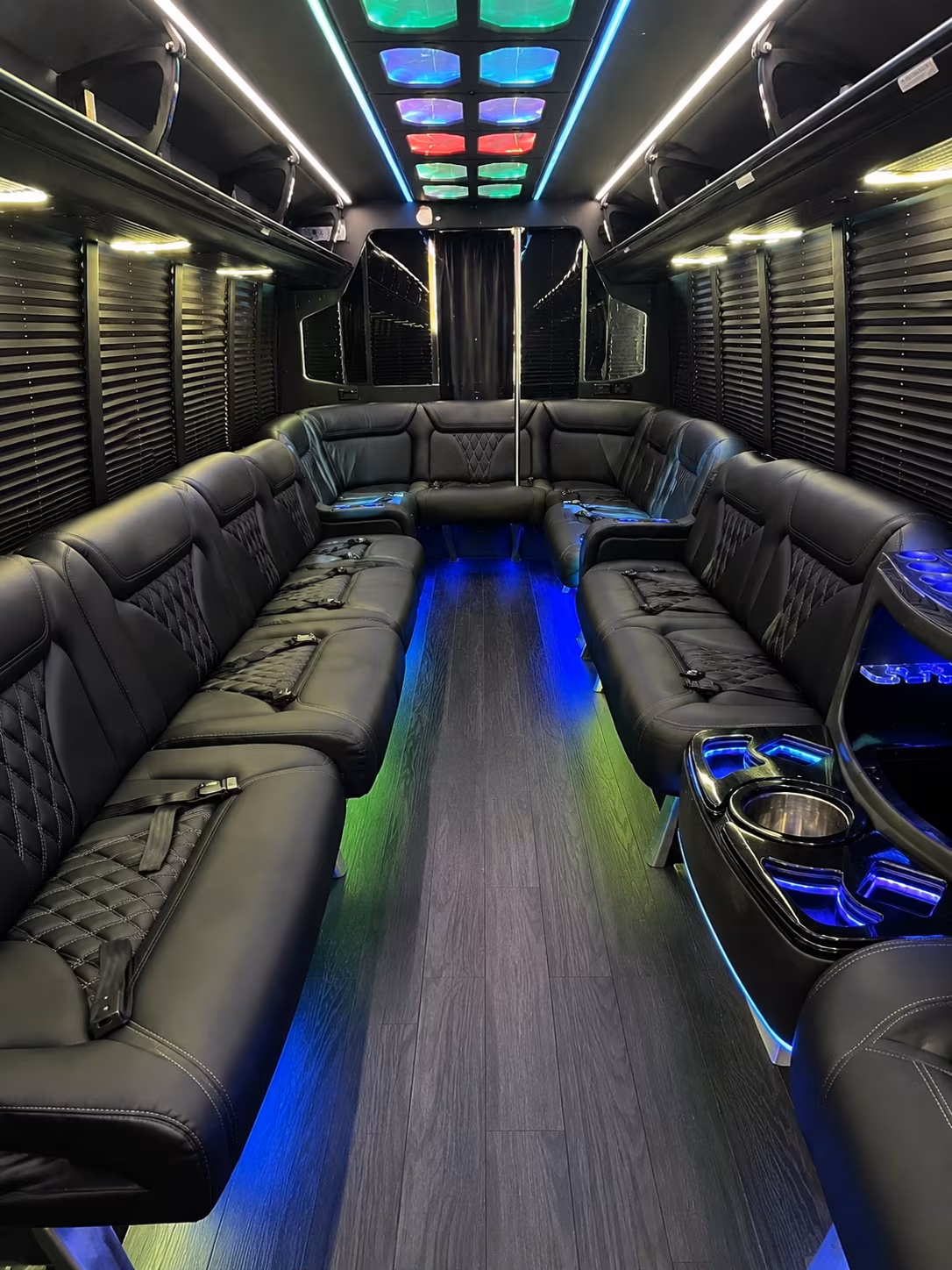 tucson 20 passenger party bus interior
