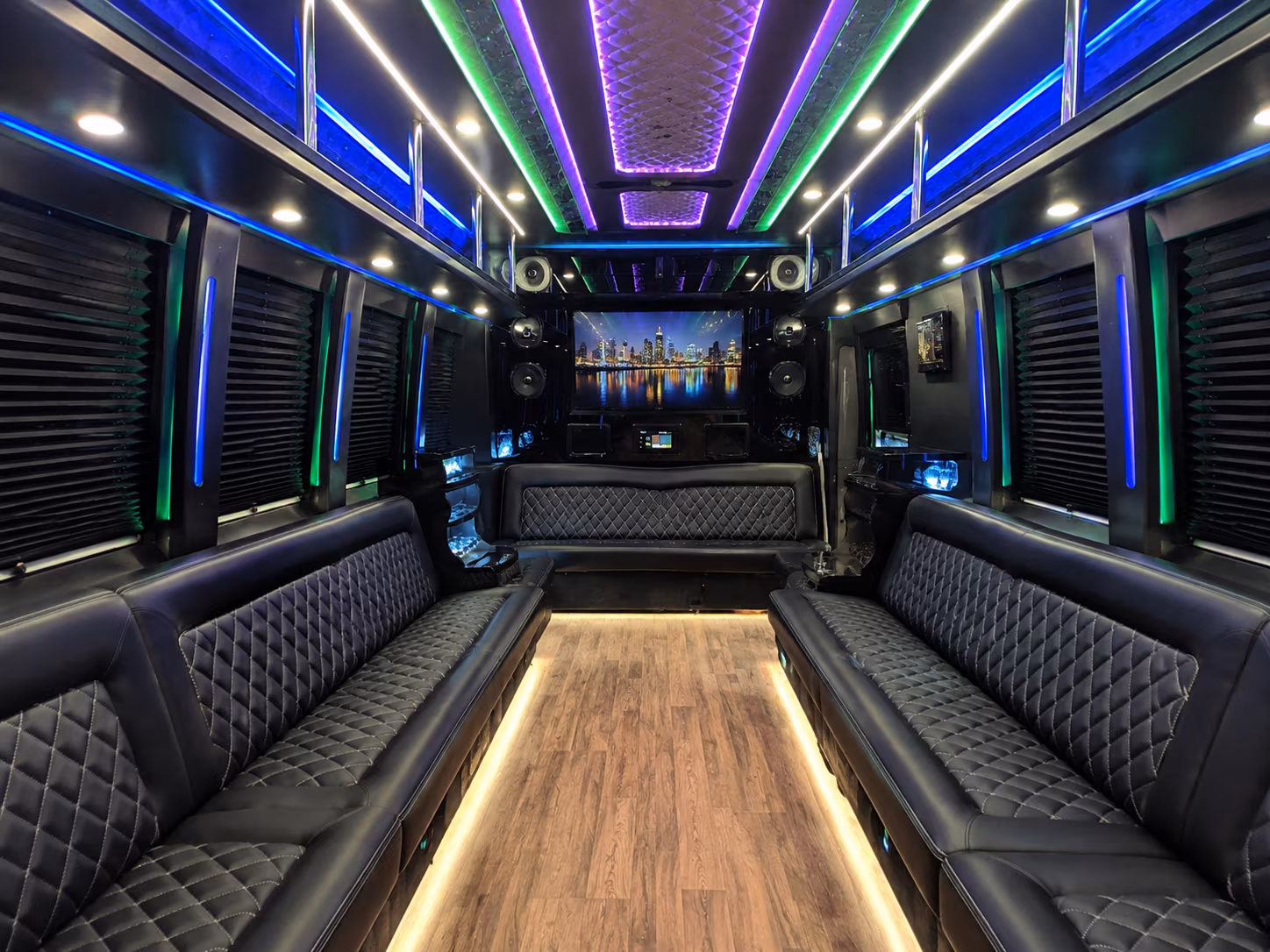 tucson 25 passenger party bus interior