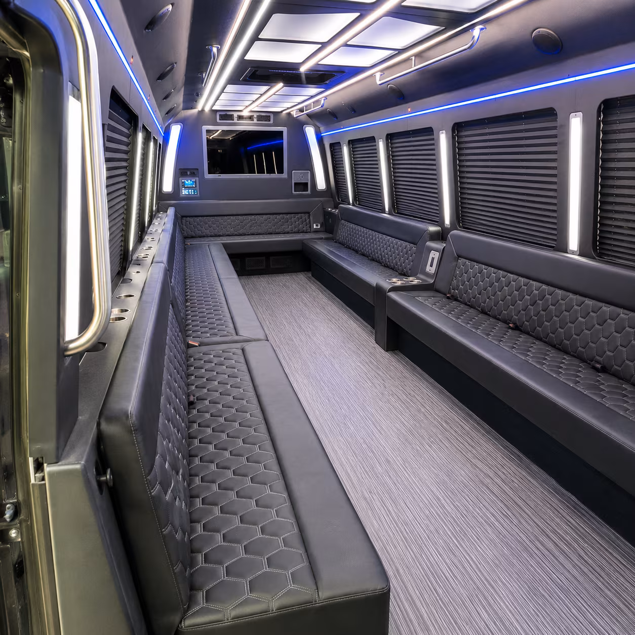 tucson 40 passenger party bus interior