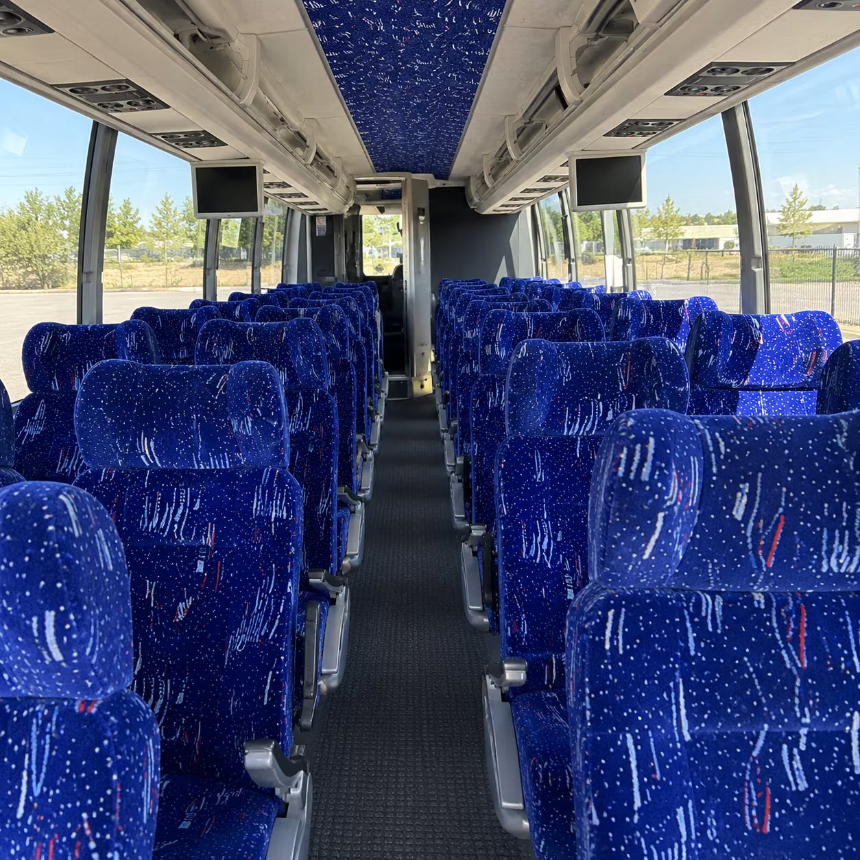 tucson charter bus rental interior